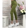 Дънки Есенно Зелено Mom Fit